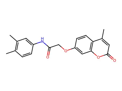 N-(3,4-dimethylphenyl)-2-(4-methyl-2-oxochromen-7-yl)oxyacetamide structure