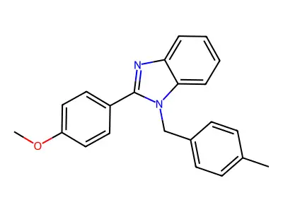 2-(4-Methoxyphenyl)-1-[(4-methylphenyl)methyl]benzimidazole structure