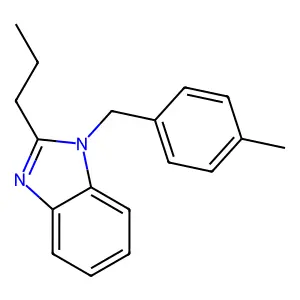 1-[(4-Methylphenyl)methyl]-2-propylbenzimidazole structure