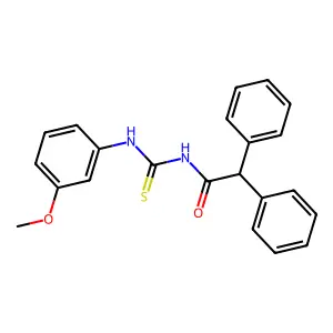 N-[(3-methoxyphenyl)carbamothioyl]-2,2-diphenylacetamide structure