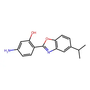 5-Amino-2-(5-isopropylbenzo[d]oxazol-2-yl)phenol structure