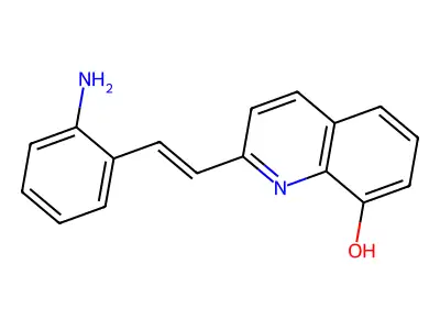 2-[2-(2-Aminophenyl)ethenyl]quinolin-8-ol structure