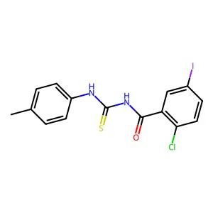 2-chloro-5-iodo-N-[(4-methylphenyl)carbamothioyl]benzamide structure