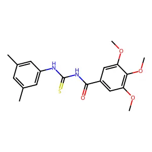 N-[(3,5-dimethylphenyl)carbamothioyl]-3,4,5-trimethoxybenzamide structure