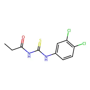 N-[(3,4-dichlorophenyl)carbamothioyl]propanamide structure