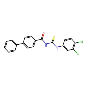 N-[(3,4-dichlorophenyl)carbamothioyl]-4-phenylbenzamide structure