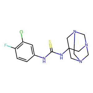 1-(1,3,5-Triazaadamantan-7-yl)-3-(3-chloro-4-fluorophenyl)thiourea structure
