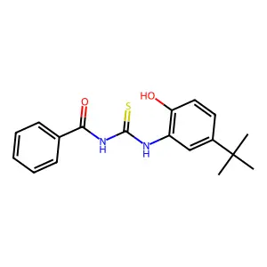N-[(5-tert-butyl-2-hydroxyphenyl)carbamothioyl]benzamide structure