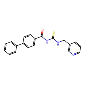 4-phenyl-N-(pyridin-3-ylmethylcarbamothioyl)benzamide structure