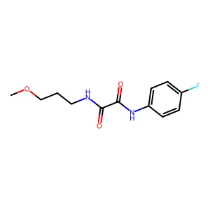 N'-(4-fluorophenyl)-N-(3-methoxypropyl)oxamide structure