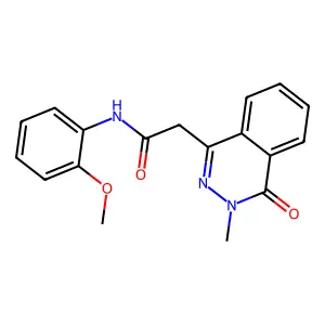 N-(2-methoxyphenyl)-2-(3-methyl-4-oxophthalazin-1-yl)acetamide structure