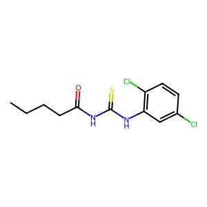 N-[(2,5-dichlorophenyl)carbamothioyl]pentanamide structure