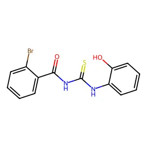 2-bromo-N-[(2-hydroxyphenyl)carbamothioyl]benzamide structure