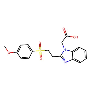 {2-[2-(4-Methoxy-benzenesulfonyl)-ethyl]-benzoimidazol-1-yl}-acetic acid structure