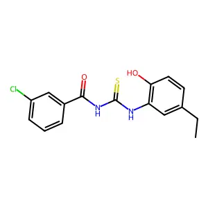 3-chloro-N-[(5-ethyl-2-hydroxyphenyl)carbamothioyl]benzamide structure