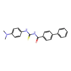 N-{[4-(dimethylamino)phenyl]carbamothioyl}biphenyl-4-carboxamide structure