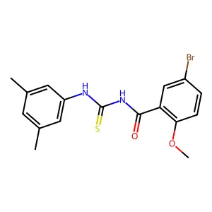 5-bromo-N-[(3,5-dimethylphenyl)carbamothioyl]-2-methoxybenzamide structure