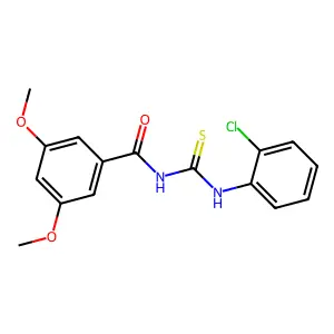 N-[(2-chlorophenyl)carbamothioyl]-3,5-dimethoxybenzamide structure