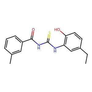 N-[(5-ethyl-2-hydroxyphenyl)carbamothioyl]-3-methylbenzamide structure