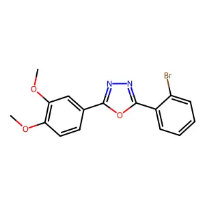 2-(2-Bromophenyl)-5-(3,4-dimethoxyphenyl)-1,3,4-oxadiazole structure