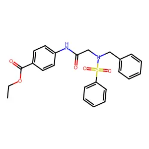 ethyl 4-{[N-benzyl-N-(phenylsulfonyl)glycyl]amino}benzoate structure