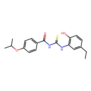 N-[(5-ethyl-2-hydroxyphenyl)carbamothioyl]-4-propan-2-yloxybenzamide structure
