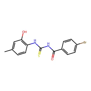 4-bromo-N-[(2-hydroxy-4-methylphenyl)carbamothioyl]benzamide structure