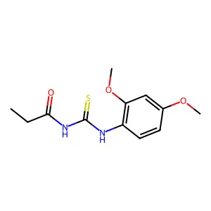 N-[(2,4-dimethoxyphenyl)carbamothioyl]propanamide structure