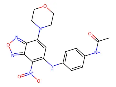 N-[4-[(7-morpholin-4-yl-4-nitro-2,1,3-benzoxadiazol-5-yl)amino]phenyl]acetamide structure