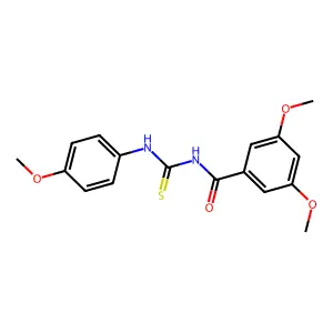 3,5-dimethoxy-N-[(4-methoxyphenyl)carbamothioyl]benzamide structure
