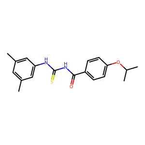 N-[(3,5-dimethylphenyl)carbamothioyl]-4-propan-2-yloxybenzamide structure