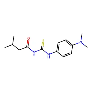 N-[4-(dimethylamino)phenyl]-N'-(3-methylbutanoyl)thiourea structure