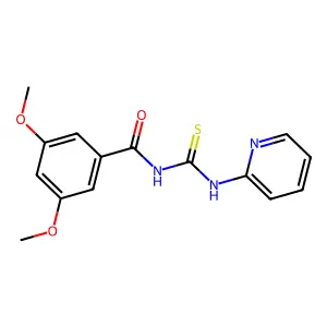 3,5-dimethoxy-N-(pyridin-2-ylcarbamothioyl)benzamide structure
