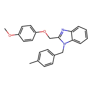 2-[(4-Methoxyphenoxy)methyl]-1-[(4-methylphenyl)methyl]benzimidazole structure
