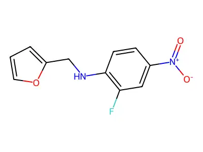 2-fluoro-N-(furan-2-ylmethyl)-4-nitroaniline structure