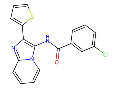 3-Chloro-N-[2-(thiophen-2-YL)imidazo[1,2-A]pyridin-3-YL]benzamide structure