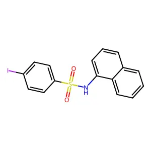 4-iodo-N-naphthalen-1-ylbenzenesulfonamide structure