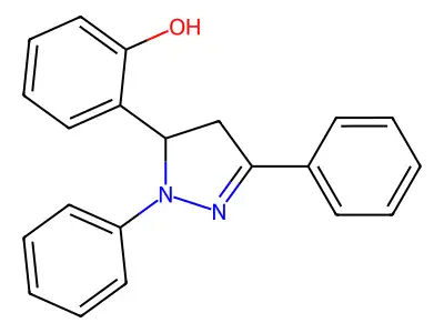 2-(1,3-Diphenyl-2-pyrazolin-5-yl)phenol structure