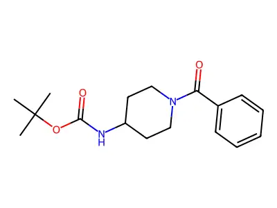 (1-Benzoyl-4-piperidinyl)-carbamic acid 1,1-dimethylethyl ester structure