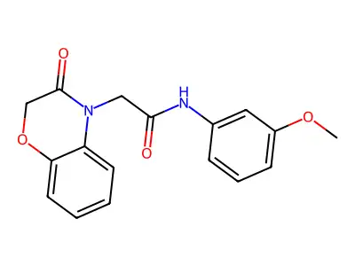 N-(3-methoxyphenyl)-2-(3-oxo-1,4-benzoxazin-4-yl)acetamide structure
