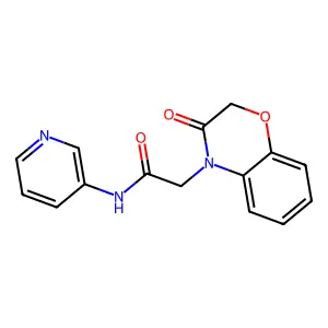 2-(3-oxo-1,4-benzoxazin-4-yl)-N-pyridin-3-ylacetamide structure
