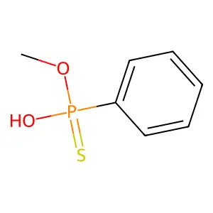 Phosphonothioic acid, phenyl-, O-methyl ester structure