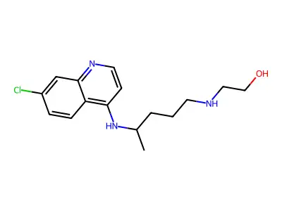 (+-)-Desethylhydroxychloroquine structure