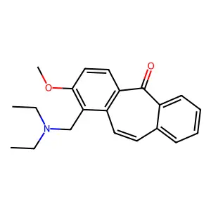 Dibenzo(a,e)cycloheptatrien-5-one, 1-(diethylamino)methyl-2-methoxy- structure