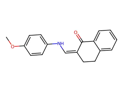 3,4-Dihydro-2-[[(4-methoxyphenyl)amino]methylene]-1(2H)-naphthalenone structure