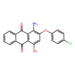 9,10-Anthracenedione, 1-amino-2-(4-chlorophenoxy)-4-hydroxy- structure