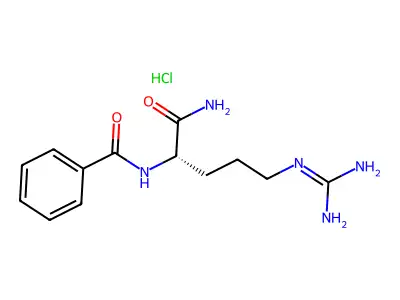 Nα-苯甲酰-L-精氨酰胺盐酸盐 structure