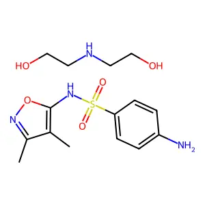 Sulfisoxazole Diolamine structure