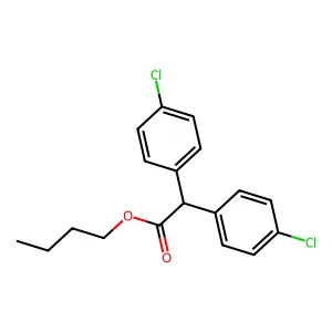 Butyl 2,2-bis(4-chlorophenyl)acetate structure