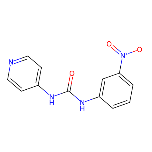 N-(3-nitrophenyl)-N'-(4-pyridinyl)urea structure